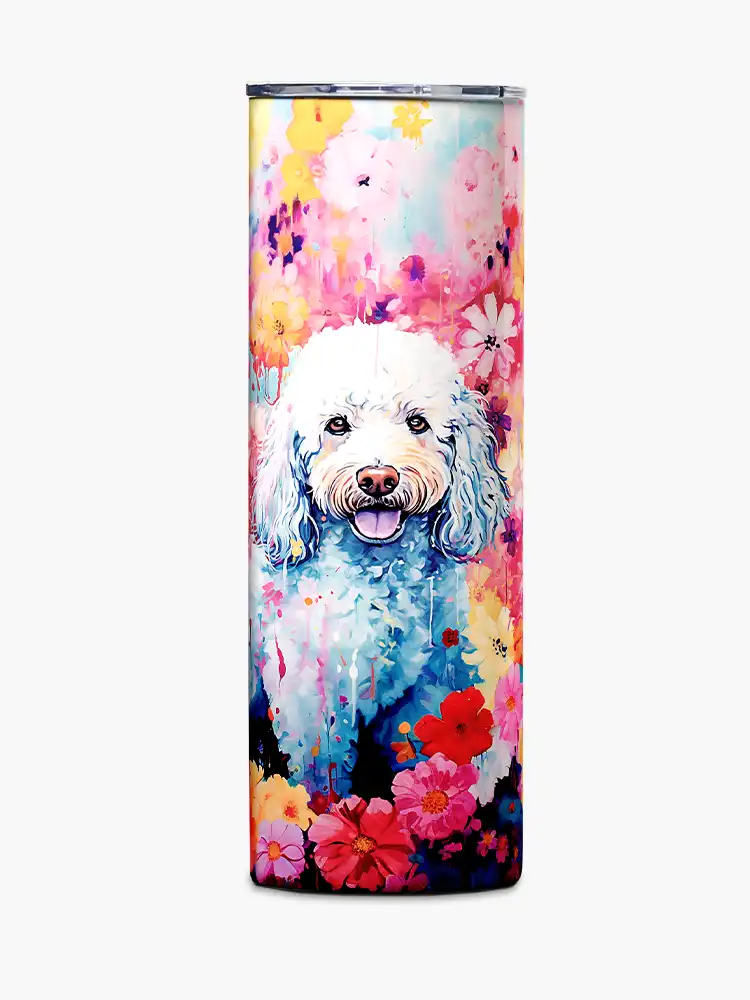 Tumbler 20oz | Colorful Goldendoodle Design