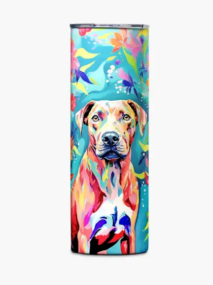 Tumbler 20oz | Colorful Pitbull Design