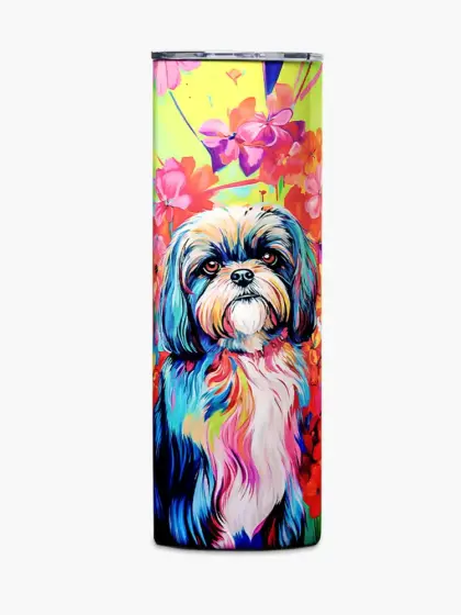 Tumbler 20oz | Colorful Shih Tzu Design
