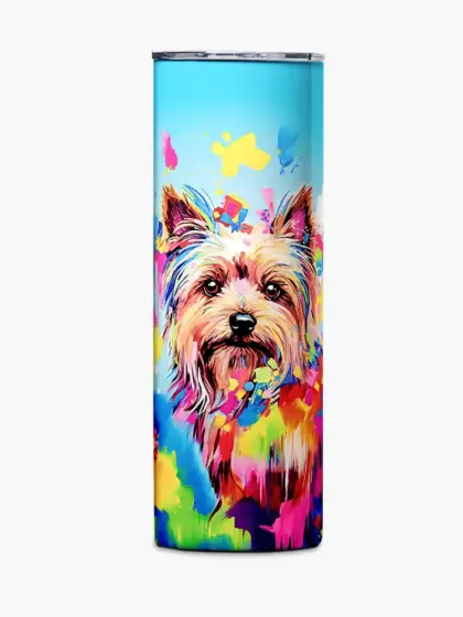 Tumbler 20oz | Colorful Yorkshire Terrier Design