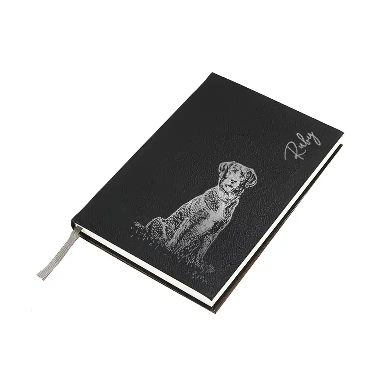 Notebook: Silver on Black